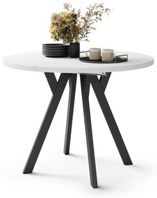 Bővíthető étkezőasztal ARTUR fehér/fekete