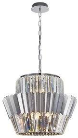 Csillár láncon DONNA 12xE14/40W/230V átm. 55 cm matt króm