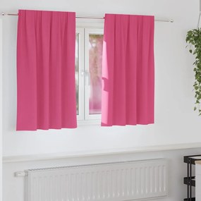 Függönyök 2 pcs Fényes rózsaszín 140x140cm Poliészter