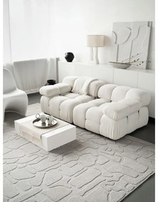 Világosszürke gyapjú szőnyeg 133x190 cm Morphic Dunes – Agnella