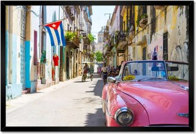 Poszterek keretben 60x40 Kubai taxi