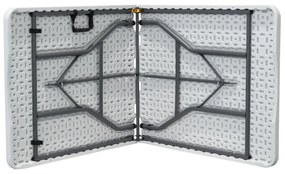 Autronic Kerti asztal, fém, műanyag, fehér, AZ-K1002 WT