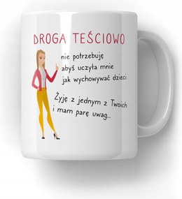 Bögre Kedves Anyós Ajándék Lány Feleség Barátnő