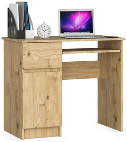 Íróasztal - Akord Furniture - 90 cm - arany tölgy (bal)