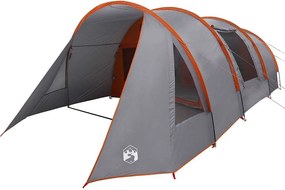 vidaXL Alagútsátor 4 fős tetővel Szürke és narancs 778 x 356 x 210 cm
