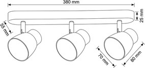 Brilagi - LED RGBW dimmelhető spotlámpa NUGGET 3xGU10/4,8W/230V fekete/arany