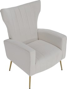 Relaxfotel, bézs Velvet szövet, BARET