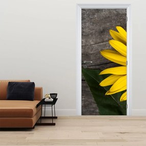 Fotótapéta ajtóra - Napraforgó virág (95x205cm)
