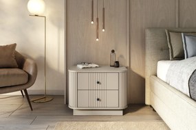 Vesper éjjeliszekrény készlet 2 db-os 56 cm - kasmír / fekete fogantyúk