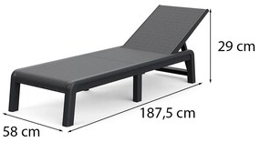 Mallorca műanyag napozóágy