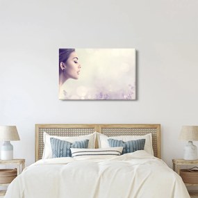 Levendulás nő képe (90x60 cm)