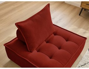 Téglavörös zsenília fotel Elisa – Bobochic Paris