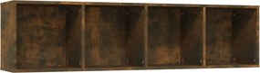 vidaXL füstös tölgy színű szerelt fa könyv-/TV-szekrény 143x30x36 cm