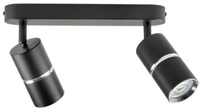 Spotlámpa BAMBOO 2xGU10/10W/230V fekete