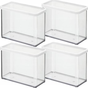 Rotho 4 Db-os Ételtároló Szett Ömlesztett Árukhoz 2,1L Fehér Loft