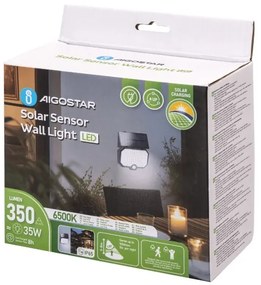 Aigostar - LED napelemes mozgásérzékelős lámpa LED/2,4W/3,7V IP65