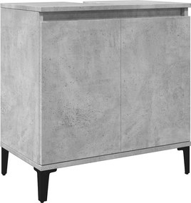vidaXL betonszürke szerelt fa mosdószekrény 58x33x60 cm