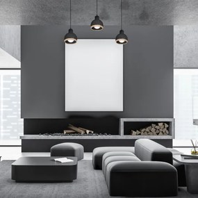 Csillár zsinóron OVAL 3xE27/60W/230V fekete