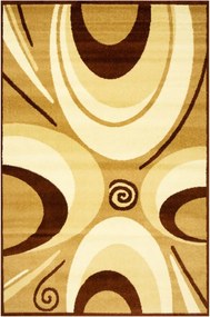 120x170 cm Puha Szőnyeg Bézs Krém Barna Geometria