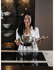 Wok rozsdamentes acél serpenyő fedővel ø 30 cm Chili Ta – FABINI