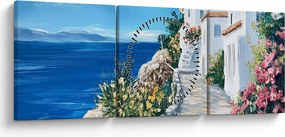 Kép - Sikátor a tenger mellett (órával) (90x30 cm)
