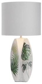 Fehér-zöld asztali lámpa textil búrával (magasság 59 cm) Palma – Candellux Lighting