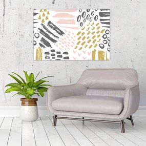 Kép - Absztrakt stroke-ok (90x60 cm)