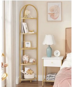 GLASY arany színű könyvespolc