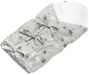 Klasszikus megkötős pólya New Baby csillagok szürke