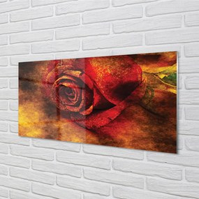 Üvegképek rózsa kép 125x50 cm