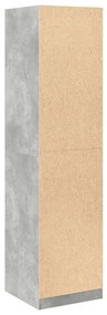 betonszürke szerelt fa ruhásszekrény 50 x 50 x 200 cm
