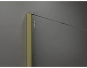 Mexen Kioto, Walk-In típusú zuhany paravánok 135 x 200 cm, 8 mm átlátszó üveg, arany matt profil, 800-135-101-55-00