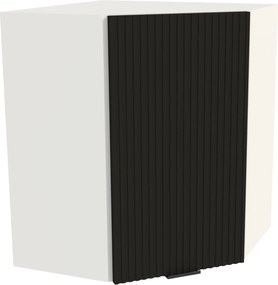 Konyhaszekrény felső sarok 60/72 Vigo fehér front Ryfla fekete matt