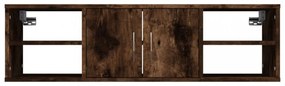 füstös tölgy színű szerelt fa fali polc 102x30x29 cm