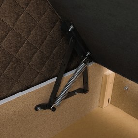 Boxspring ágy, barna, 160x200, ADARA