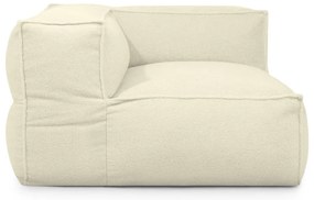 Krémszínű buklé babzsákfotel Mass Corner 125 Left – SLOWDOWN