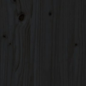 fekete tömör fenyőfa kihúzható kanapéágy 80 x 200 cm