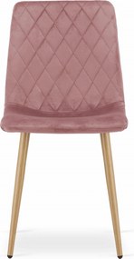 Rózsaszín bársony szék TURIN