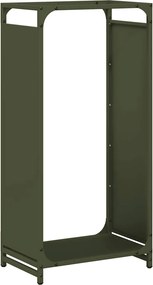 vidaXL olívazöld hidegen hengerelt acél tűzifatároló 44x28x90 cm