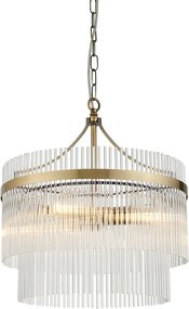 Endon glamour modern függeszték marietta antik sárgaréz átlátszó end99167