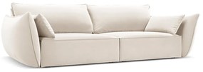 Bézs bársony kanapé 208 cm Vanda – Mazzini Sofas