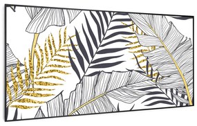 Klarstein Wonderwall Air Art Smart, infravörös hősugárzó, 120 x 60 cm, 700 W, levél