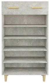 betonszürke szerelt fa cipőszekrény 60 x 35 x 105 cm