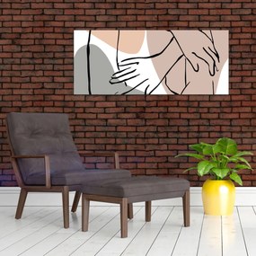 Kép - Női test vonal művészet N⁰2 (120x50 cm)