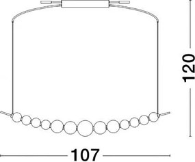 Függeszték Fehér PERLA NOVA LUCE 9695205