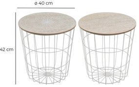 Kerek tárolóasztal szett 2 db-os ø 40 cm – Casa Selección