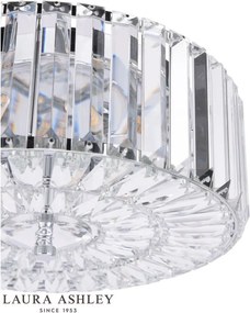 LAURA ASHLEY 3756211-Q FERNHURST Kristály Mennyezeti Lámpa Fehér, Csiszolt Króm G9 IP20