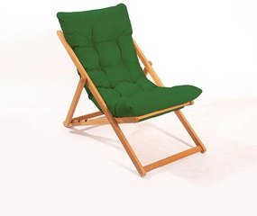 Összecsukható kerti szék, zöld párnával - OMBRE