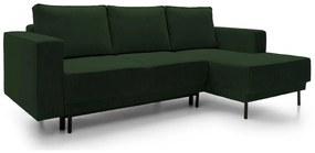 Sarokkanapé Rodriguez mini (J) (sötétzöld + fekete). 1099136