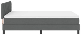 Box Spring Ágy Matraccal &amp; LED Sötétszürke 140x200 cm Szövet